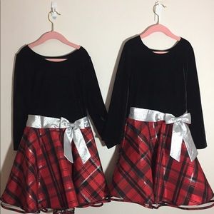 Bonnie Jean plaid velvet dress.